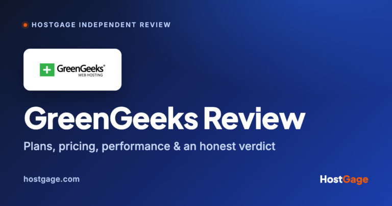 GreenGeeks review by HostGage
