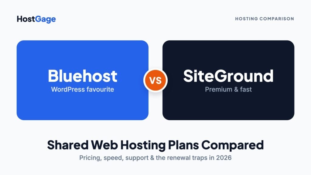 Bluehost vs SiteGround comparison