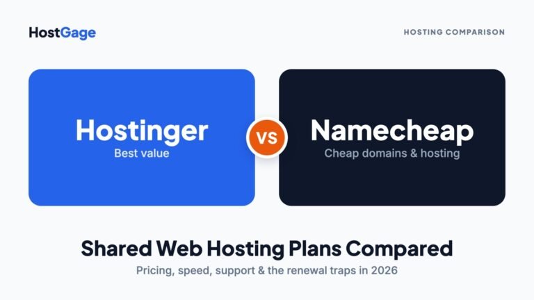 Hostinger vs Namecheap comparison