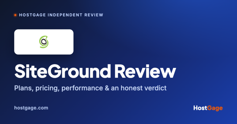SiteGround review by HostGage